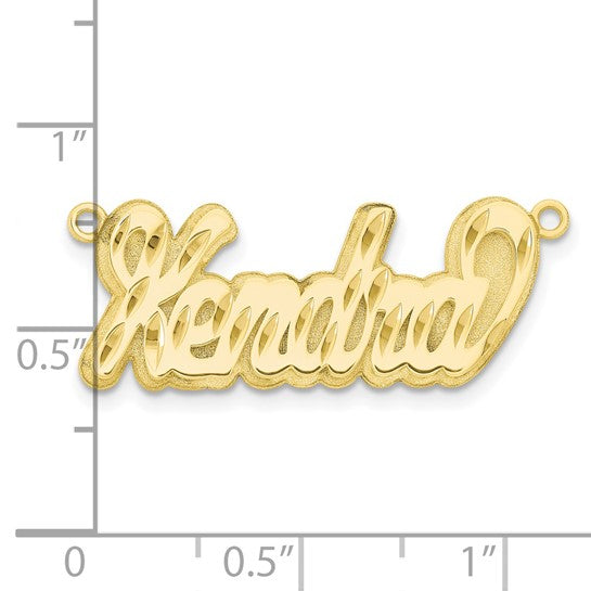 10kt Yellow Gold 3D Diamond-cut Name Plate