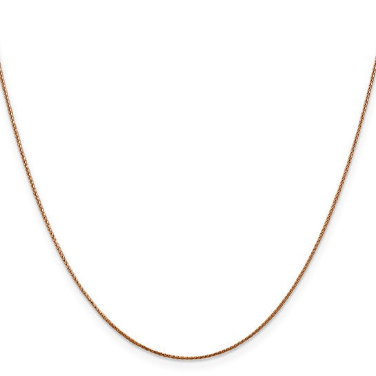 14KT Rose Gold .8mm Spiga Chain