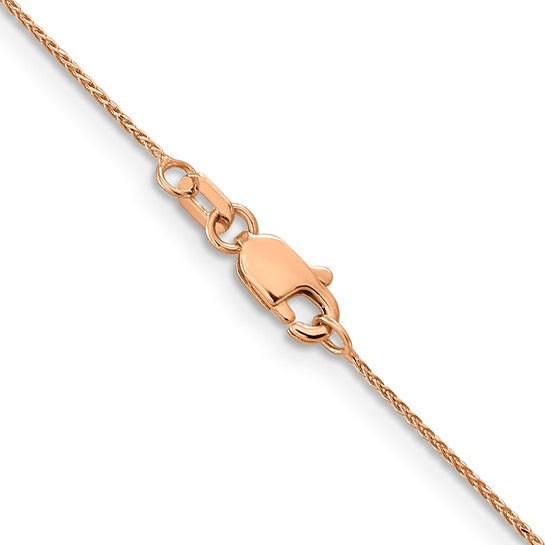 14KT Rose Gold .8mm Spiga Chain