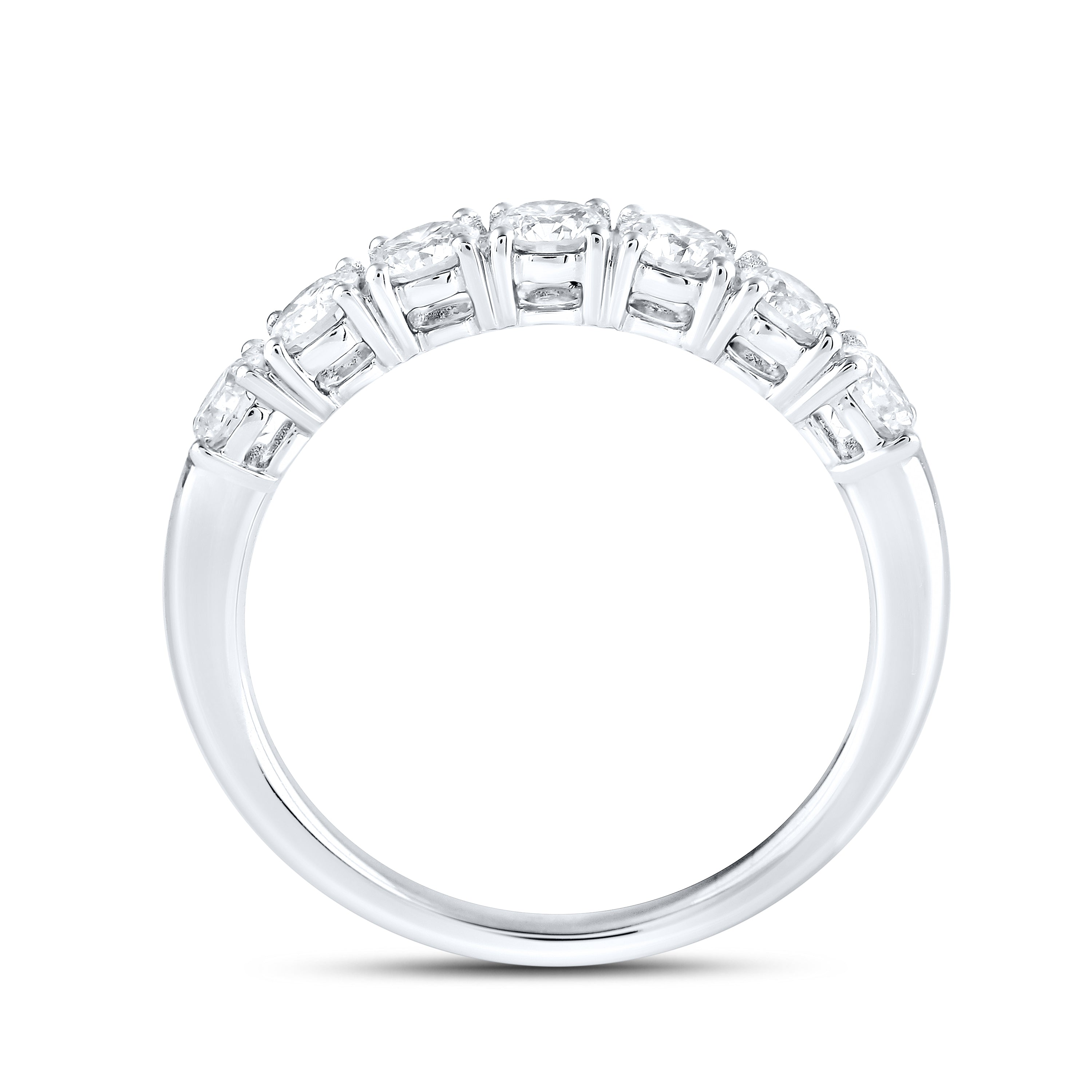 14kt White Gold 1.00 CTW Lab Diamond Ladies Band