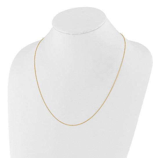 14KT Yellow Gold Adjustable .7mm Round Cable Chain