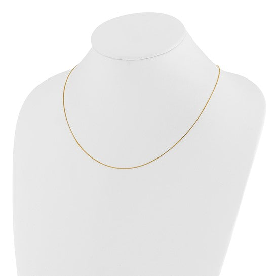 14KT Yellow Gold Adjustable .55mm Baby Box Chain