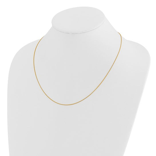 14kt Yellow Gold Adjustable .85mm Wheat Chain