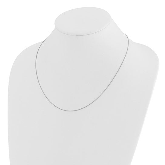 14kt White Gold Adjustable .85mm Wheat Chain