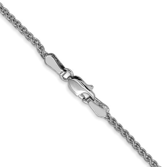 14kt White Gold 1.65mm Spiga Chain