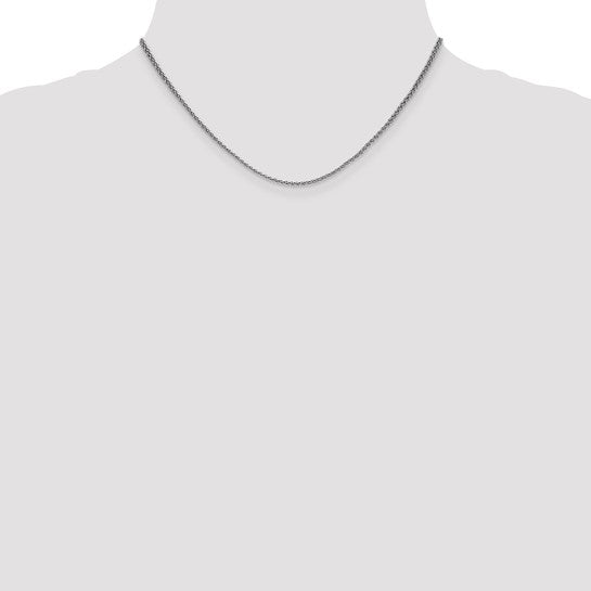 14KT White Gold 1.65mm Spiga Chain