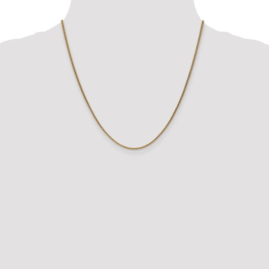 14KT Yellow Gold 1.65mm Spiga Chain