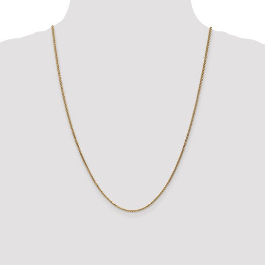 14kt Yellow Gold 1.65mm Spiga Chain