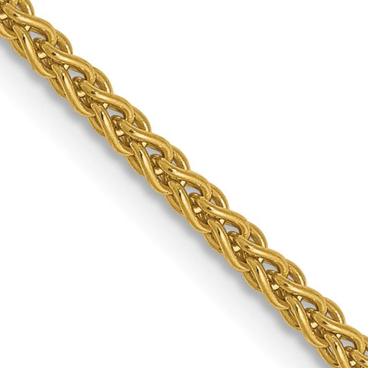 14KT Yellow Gold 1.65mm Spiga Chain