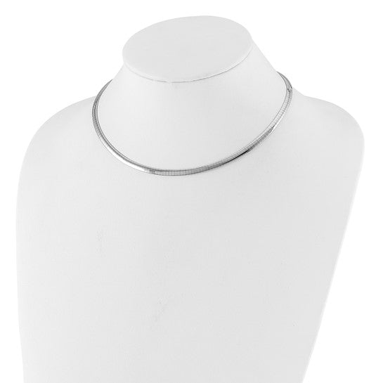 14KT 4mm Two-tone Reversible Omega Necklace