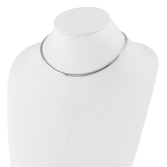 14KT 4mm Two-tone Reversible Omega Necklace
