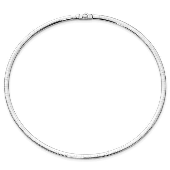 14KT 4mm Two-tone Reversible Omega Necklace