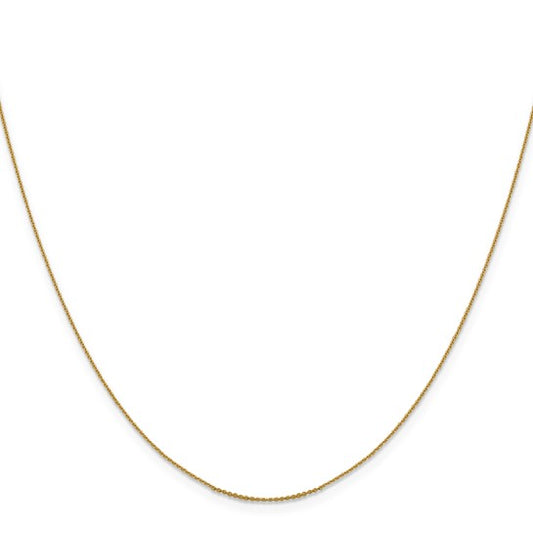 14KT Yellow Gold .85 mm D/C Cable Chain