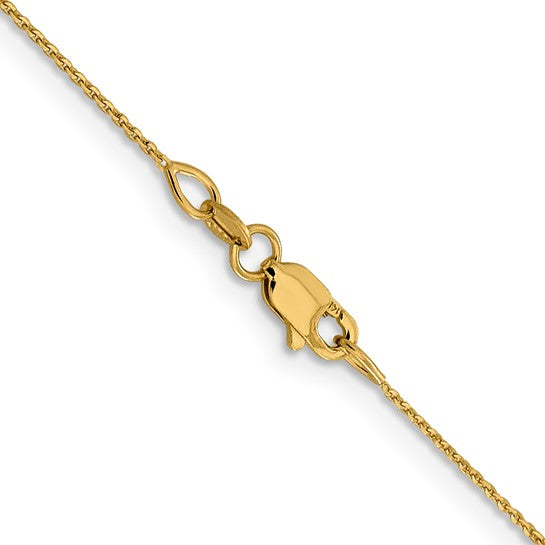 14KT Yellow Gold .85 mm D/C Cable Chain