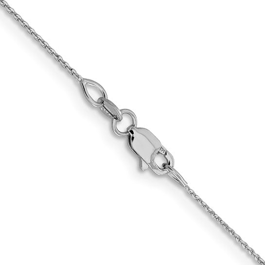 14KT White Gold .85 mm D/C Cable Chain