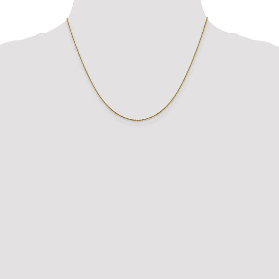 14kt Yellow Gold 1.0 mm D/C Cable Chain