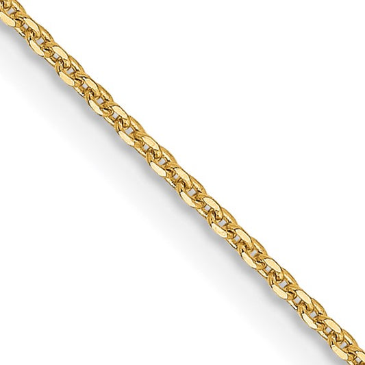 14kt Yellow Gold 1.0 mm D/C Cable Chain