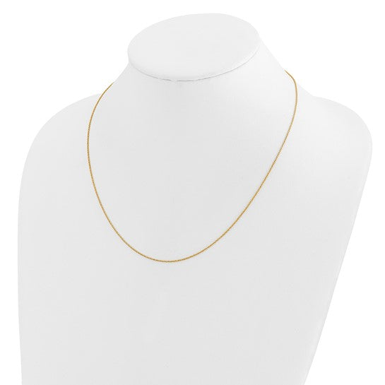 14KT Yellow Gold Adjustable .9mm D/C Twisted Box Chain