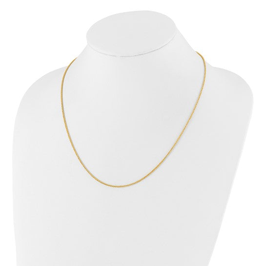 14kt Yellow Gold Adjustable 1.5mm Wheat Chain
