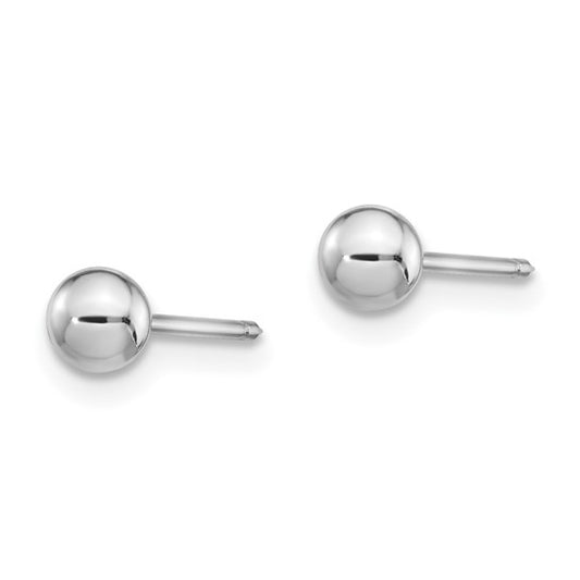 Inverness 14kt White Gold 4mm Ball Post Earrings