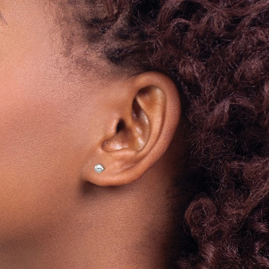 Inverness 14kt White Gold 4mm Ball Post Earrings