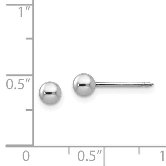 Inverness 14kt White Gold 4mm Ball Post Earrings