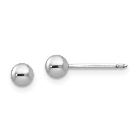 Inverness 14kt White Gold 4mm Ball Post Earrings