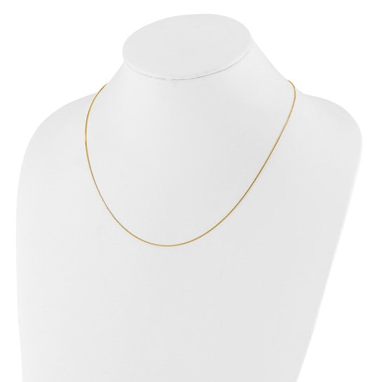 14KT Yellow Gold Adjustable .7mm Baby Box Chain