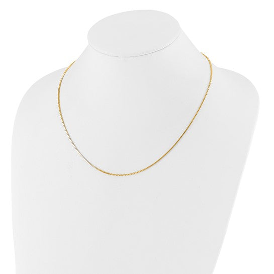 14KT Yellow Gold Adjustable 1.2mm Box Chain