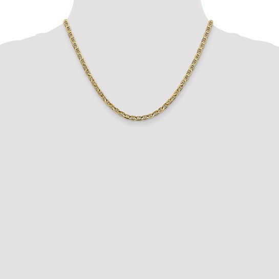 14KT Yellow Gold 3.75mm Concave Anchor Chain