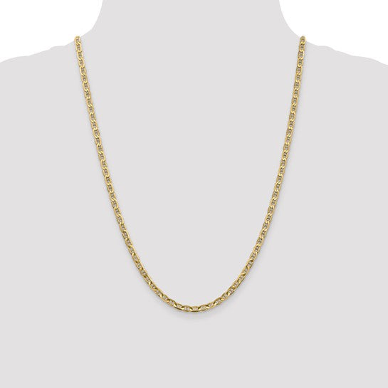 14kt Yellow Gold 3.75mm Concave Anchor Chain