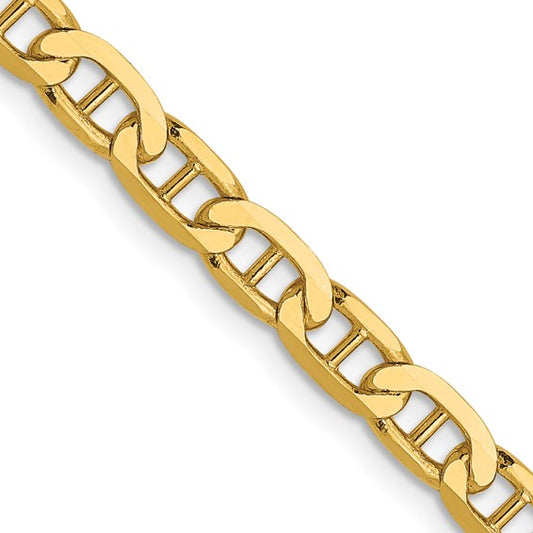 14kt Yellow Gold 3.75mm Concave Anchor Chain