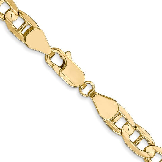 14KT Yellow Gold 5.25mm Concave Anchor Chain