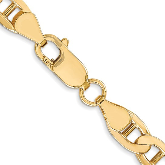 14KT Yellow Gold 6.25mm Concave Anchor Chain