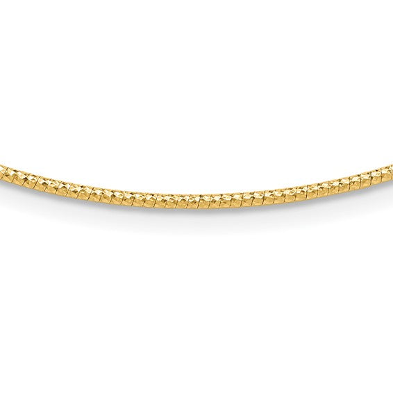 14KT Yellow Gold 1.5mm D/C Neckwire Necklace