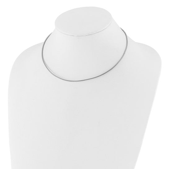 14KT White Gold 1.5mm D/C Neckwire Necklace
