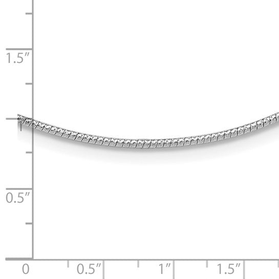 14KT White Gold 1.5mm D/C Neckwire Necklace