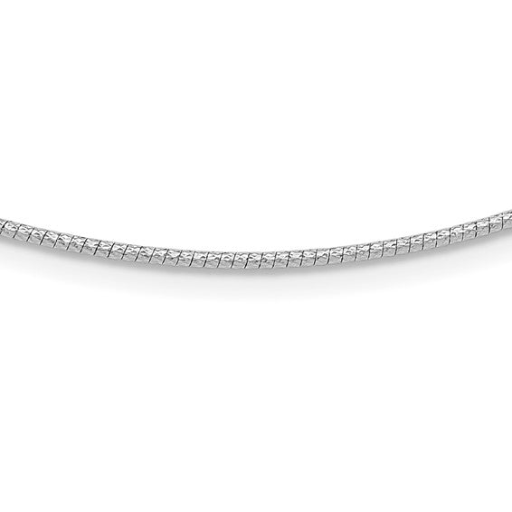 14KT White Gold 1.5mm D/C Neckwire Necklace