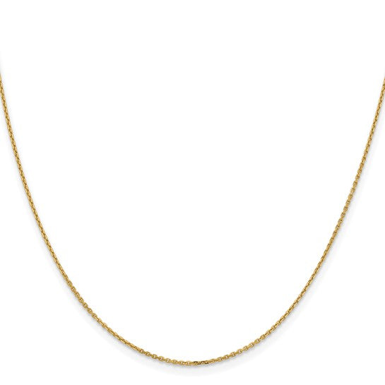 14KT Yellow Gold 1.05mm D/C Cable Chain