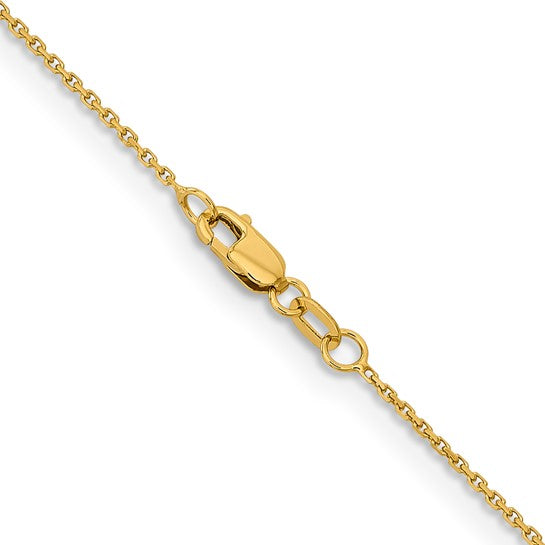 14KT Yellow Gold 1.05mm D/C Cable Chain