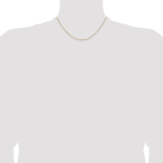 14KT Yellow Gold 1.05mm D/C Cable Chain