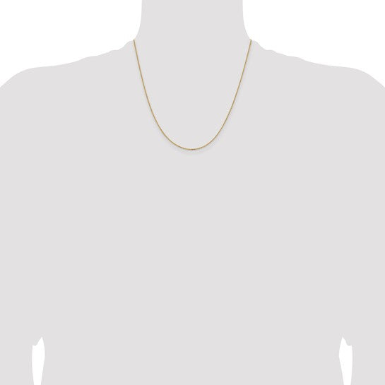 14KT Yellow Gold 1.05mm D/C Cable Chain