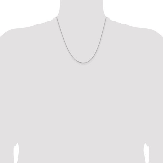 14kt White Gold 1.05mm D/C Cable Chain
