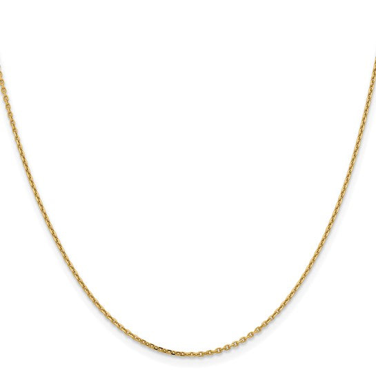 14KT Yellow Gold 1.4mm D/C Cable Chain