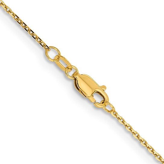 14KT Yellow Gold 1.4mm D/C Cable Chain