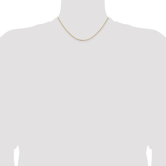 14KT Yellow Gold 1.4mm D/C Cable Chain