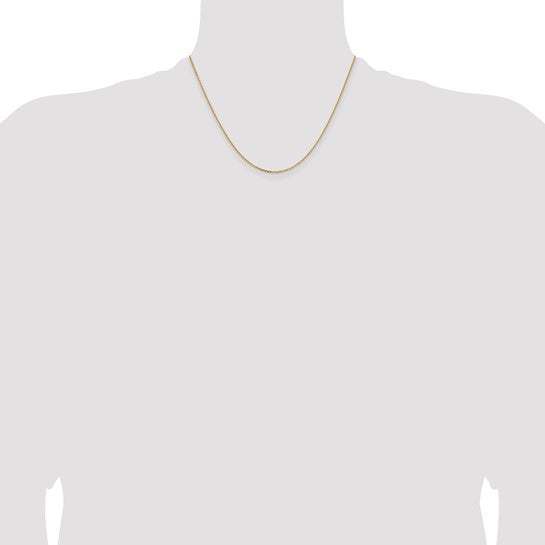 14KT Yellow Gold 1.4mm D/C Cable Chain