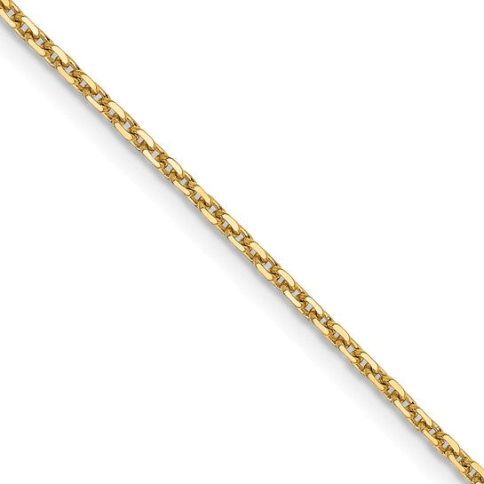 14KT Yellow Gold 1.4mm D/C Cable Chain