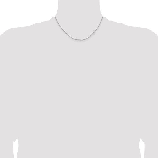 14KT White Gold 1.4mm D/C Cable Chain