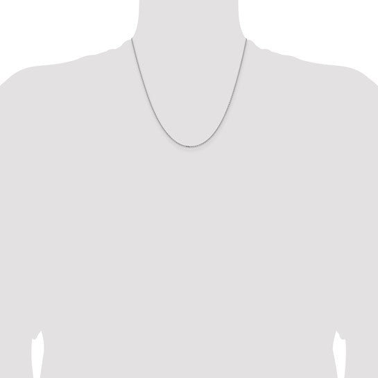 14kt White Gold 1.4mm D/C Cable Chain